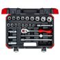 Gedore Red 1/2" Sq Dr 24Pc Socket Set 10-32mm