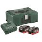 Metabo Basic-Set 2 x 18V LiHD 8.0Ah Batteries, ASC Ultra + MetaLoc