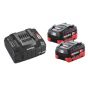 Metabo Basic Set 2 x 18V LiHD 5.5Ah Batteries, ASC 55 Charger + MetaLoc