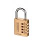 Abus 165/40mm Combination Padlock Brass 4 Digit