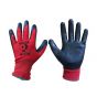 Predator Cardinal Nitrile Foam Ribbed Knit Wrist Gloves Cut 1