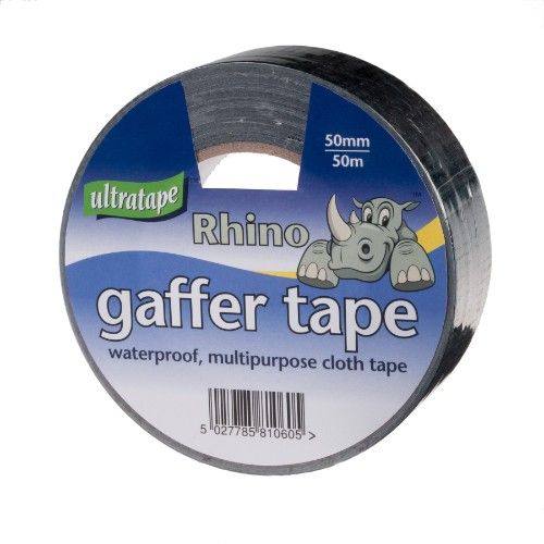 Rhino 50mm x 50m Black Gaffer Tape