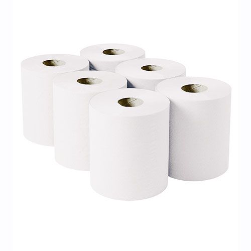 2 Ply Centre Feed Rolls White Pack 6