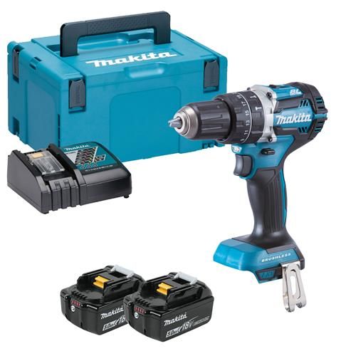 Makita DHP484RTJ 18V Brushless Combi Drill with 2 x 5.0AH Battery