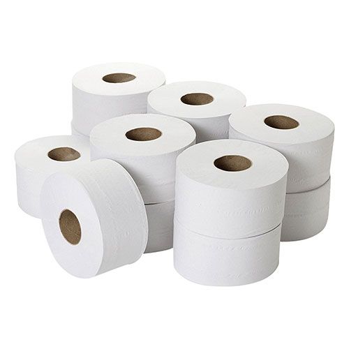 2 Ply White Mini Jumbo Roll 60mm Core 200m Pack 12