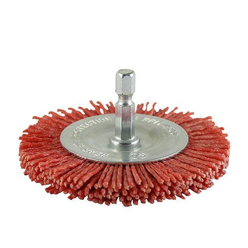 Timco 100mm Wheel Brush Nylon 1/4" Shank