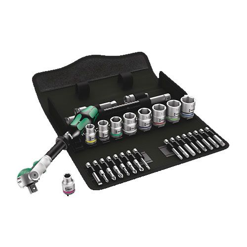 Wera 8100 Sb6 Zyklop 3/8Dr Ratchet & Socket Set 29 pce